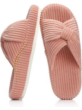 Women's Dark Pink Orthopaedic Arch Support Slippers Memory Foam House Casual